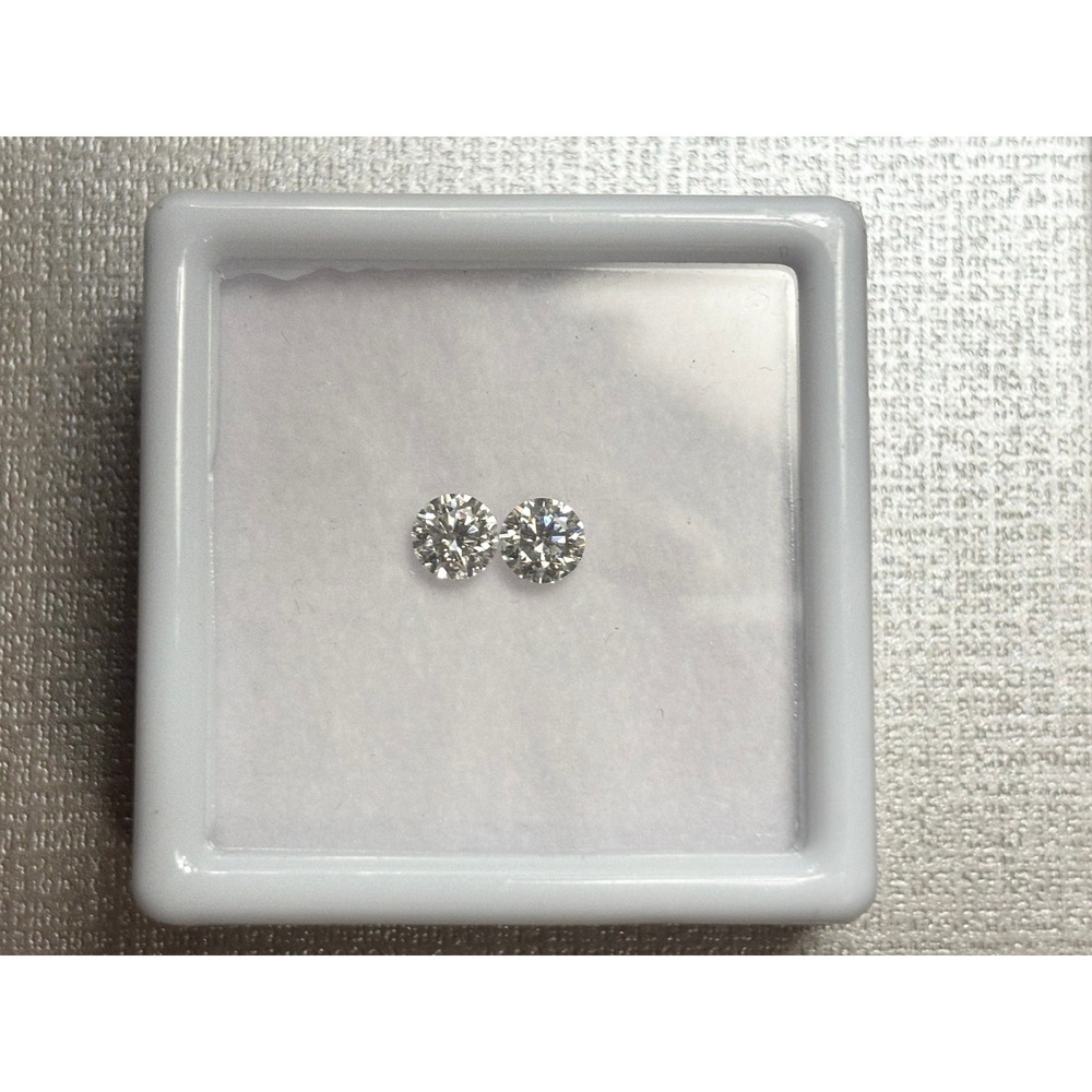 0.85ctw Loose Moissanite Pair 5mm Round Brilliant Cut D Color VVS1 Gemstones DIY
